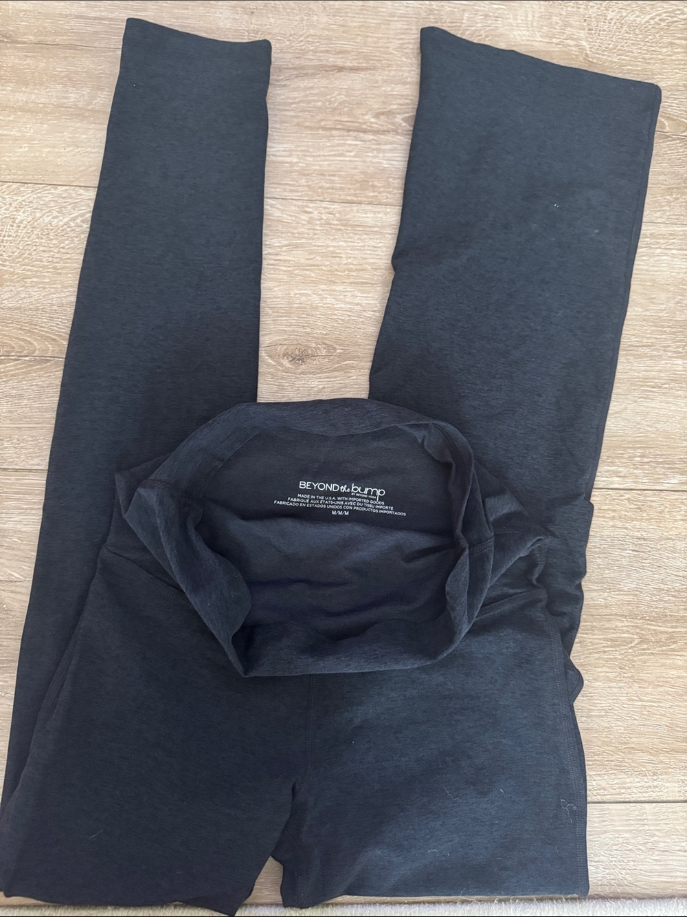 Beyond the Bump Black Fold-Over Maternity Leggings
